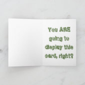 Unkraut-Blatt-Weihnachten glückliches Holidaze Feiertagskarte (Innenseite)