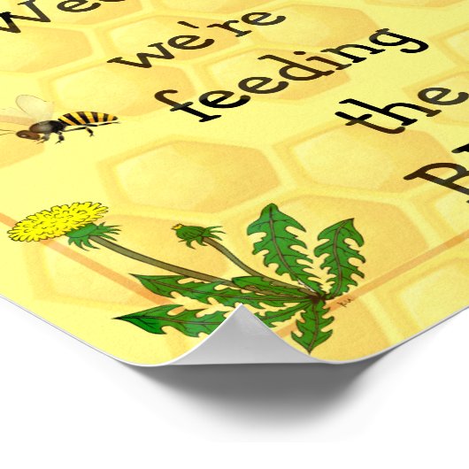 Unkraut Fütternd Bienenfußgartenangebot Poster (Ecke)