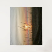 Unkraut im Sonnenuntergang Wandteppich (Vorderseite)