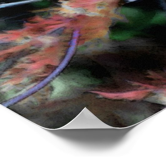 Unkraut in Rot und Grün Poster (Ecke)