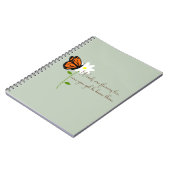 Unkraut ist auch Blume mit Schmetterling Notizblock (Linke Seite)