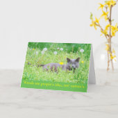 "Unkraut ist die Idee der Menschen..." Happy Sprin Karte (Gelbe Blume)