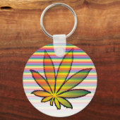 Unkraut-Regenbogen-Schlüsselanhänger Schlüsselanhänger (Vorderseite)