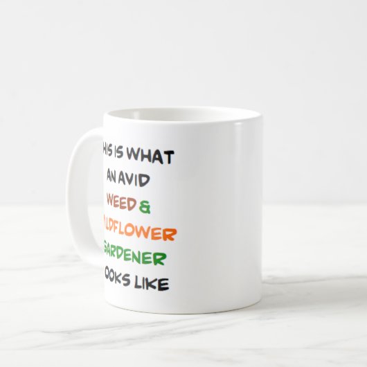 Unkraut und Wildblume Kaffeetasse (Vorderseite Links)