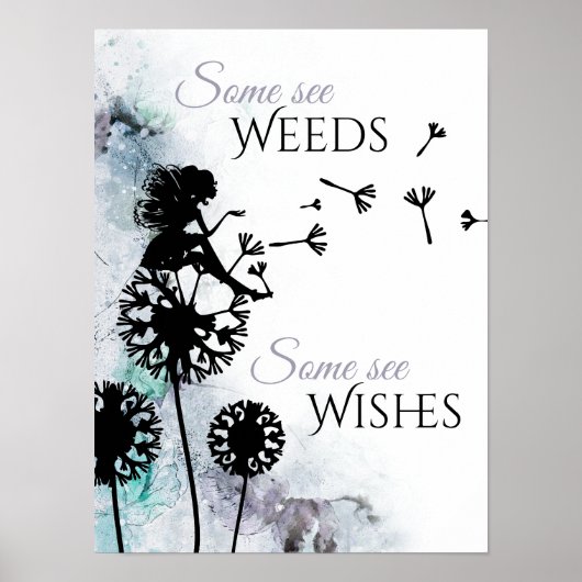 Unkraut und Wünsche ~ Fairy und Dandelion Poster (Vorne)