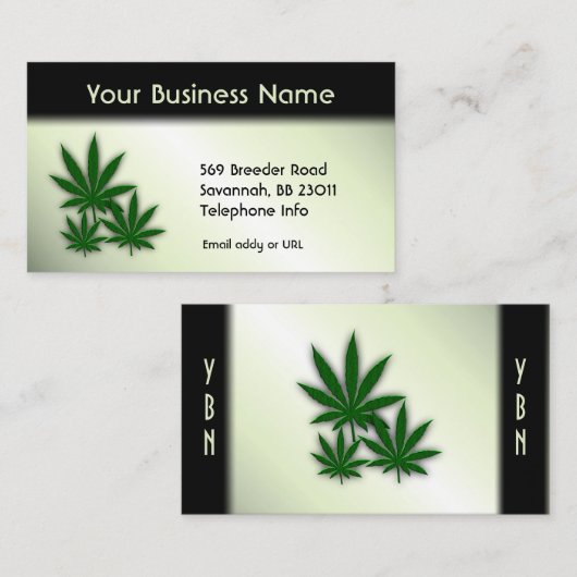 Unkraut-Unternehmen mit doppelseitigem Grün Visitenkarte (Vorne/Hinten)