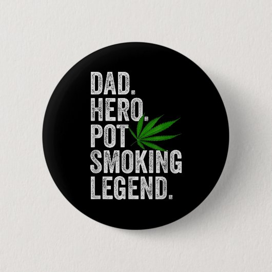 Unkraut-Vater-Shirt Lustiges Stoner-Weihnachts-T-S Button (Vorderseite)