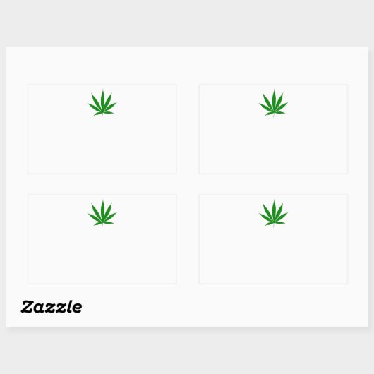 Unkrautlager Rechteckiger Aufkleber (Blatt)