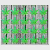 Unkrautleder auf rustikalem Holzzaun Personalisier Geschenkpapier (Flach)