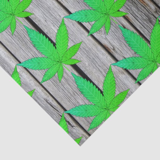 Unkrautleder auf rustikalem Holzzaun Personalisier Seidenpapier (Detail)