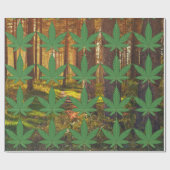 Unkrautleder im Wald Geschenkpapier (Flach)