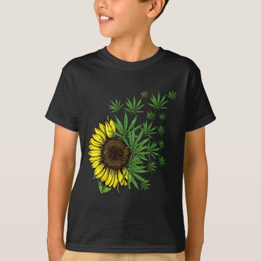 Unkrautleder Sonnenblume Frauen Rauchen T-Shirt (Vorderseite)