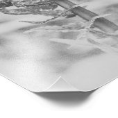 Unkurbeltes Holz Fern Schwarz und Weiß Print 2 Fotodruck (Ecke)