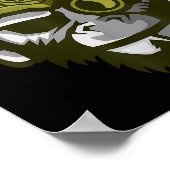 Unleahe Gorilla Body Building Motivation Gym Gift  Poster (Ecke)