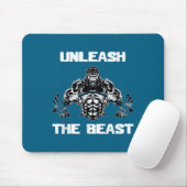Unleahe Gorilla Bodybuilding Motivational Gift  Mousepad (Mit Mouse)