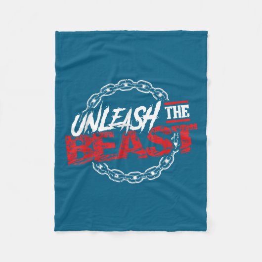 Unleahe _ Gym Mode Fitness Motivation Wer  Fleecedecke (Vorderseite)