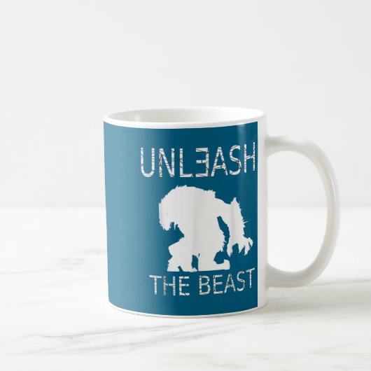 Unleahe Workout Motivation Gym Graphic Kaffeetasse (Rechts)
