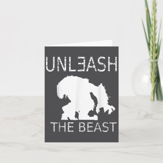 Unleahe Workout Motivation Gym Graphic  Karte (Vorderseite)