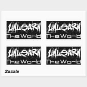 UnLearn the World Black Sticker (Blatt)