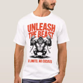 Unleash the Beast Gorilla Fitness Motivation Tee (Vorderseite)
