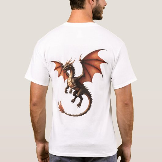 Unleash the Dragon: Fantasy Art Apparel T-Shirt (Rückseite)