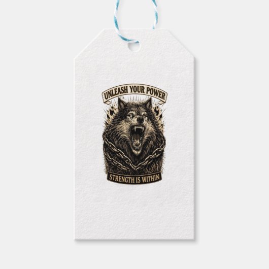 Unleash Your Power — Strength Is Within Geschenkanhänger (Vorderseite)