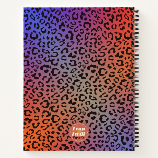 Unleash Your Wild Side – Leopard Print Notebook Notizblock (Rückseite)