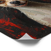 Unleashed Soul: Modern Expressionist Dog Art  Poster (Ecke)