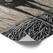 Unleashed Soul: Modern Expressionist Dog Art Poster (Ecke)