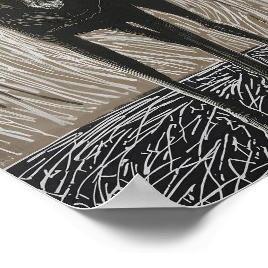 Unleashed Soul: Modern Expressionist Dog Art Poster (Ecke)