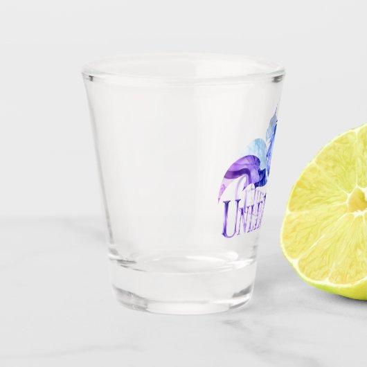 Unleertes Schiebeglas Schnapsglas (Links)