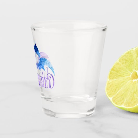 Unleertes Schiebeglas Schnapsglas (Rechts)