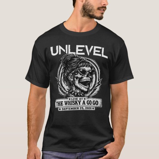 UNLEVEL live im WHISKY (Chick) T-Shirt (Vorderseite)