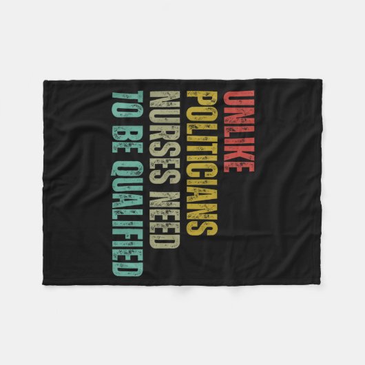 Unlike Liticians Nurses Need To Be Qualified Sarca Fleecedecke (Vorderseite (Horizontal))