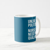 Unlike Liticians Nurses Need To Be Qualified Sarca Kaffeetasse (VorderseiteRechts)