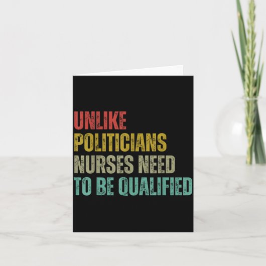 Unlike Liticians Nurses Need To Be Qualified Sarca Karte (Vorderseite)