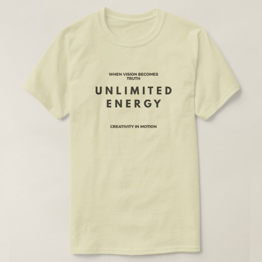 Unlimited Energy – Modern Minimalist T-Shirt (Design vorne)