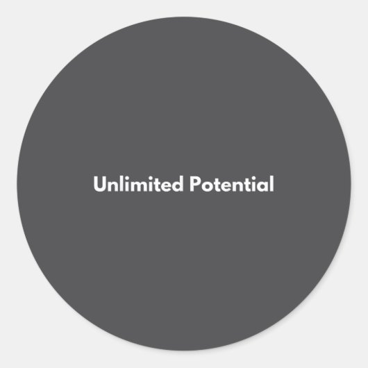 Unlimited Tential Insrational Motivational Everyda Runder Aufkleber (Vorderseite)
