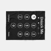 Unlock Me Phone Pcode Funny Gaming Christmas Gift Fleecedecke (Vorderseite (Horizontal))