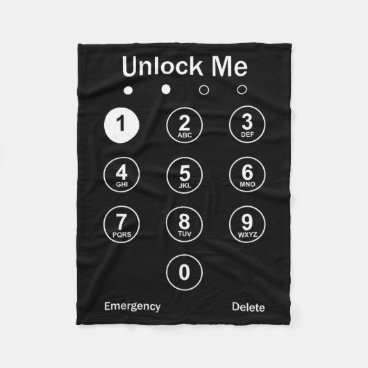 Unlock Me Phone Pcode Funny Gaming Christmas Gift Fleecedecke (Vorderseite)