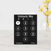 Unlock Me Phone Pcode Funny Gaming Christmas Gift Karte (Gelbe Blume)