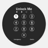 Unlock Me Phone Pcode Funny Gaming Christmas Gift Runder Aufkleber (Vorderseite)