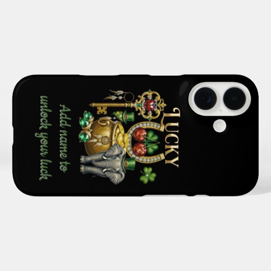 Unlock your luck personalized golden charms Case-Mate iPhone hülle (Rückseite (Horizontal))