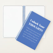 Unlock Your Thoughts Motivational Blue Notebook Notizblock (Innen)