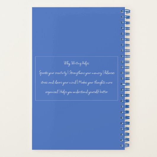 Unlock Your Thoughts Motivational Blue Notebook Notizblock (Rückseite)