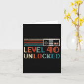 Unlocked Level 40 Birthday Boy Video Game Controll Karte (Gelbe Blume)