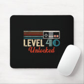 Unlocked Level 40 Birthday Boy Video Game Controll Mousepad (Mit Mouse)