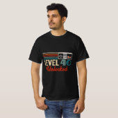 Unlocked Level 40 Birthday Boy Video Game Controll T-Shirt (Vorne ganz)