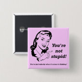 Unluck Thinker Funny Button Abzeichen (Vorne & Hinten)