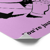 Unluck Thinker Funny Poster Sign (Ecke)